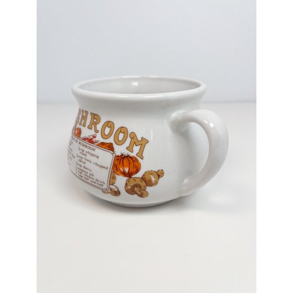 Vintage mushroom soup mug - with cream of mushroom recipe - Picture 2 of 8
